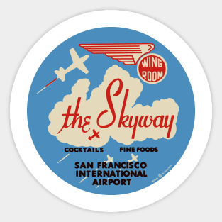 Vintage the Skyway Restaurant San Francisco California Sticker